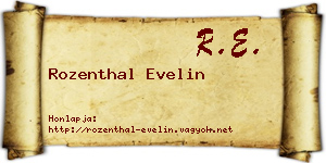 Rozenthal Evelin névjegykártya